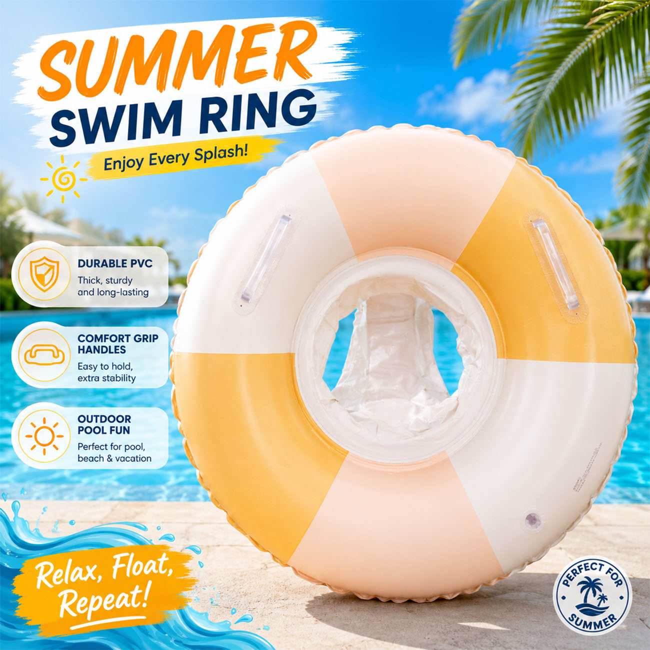 1PC Inflatable Swim Ring Pool  - đánh giá và giá Pool Float Ring Inflatable