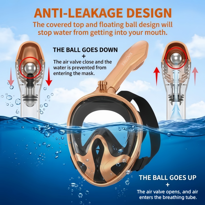 XIAOTREE Full Face Snorkel Mas - đánh giá và giá Snorkel Mask Full Face
