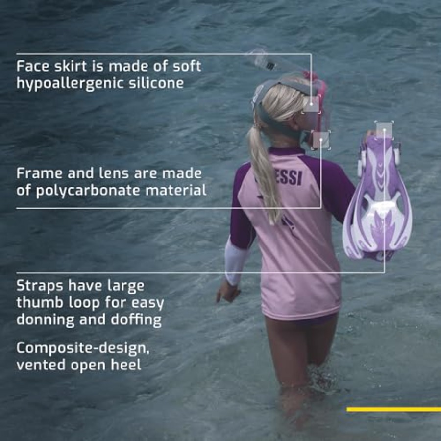 Junior snorkeling kit for kids - đánh giá và giá Snorkel Mask Full Face