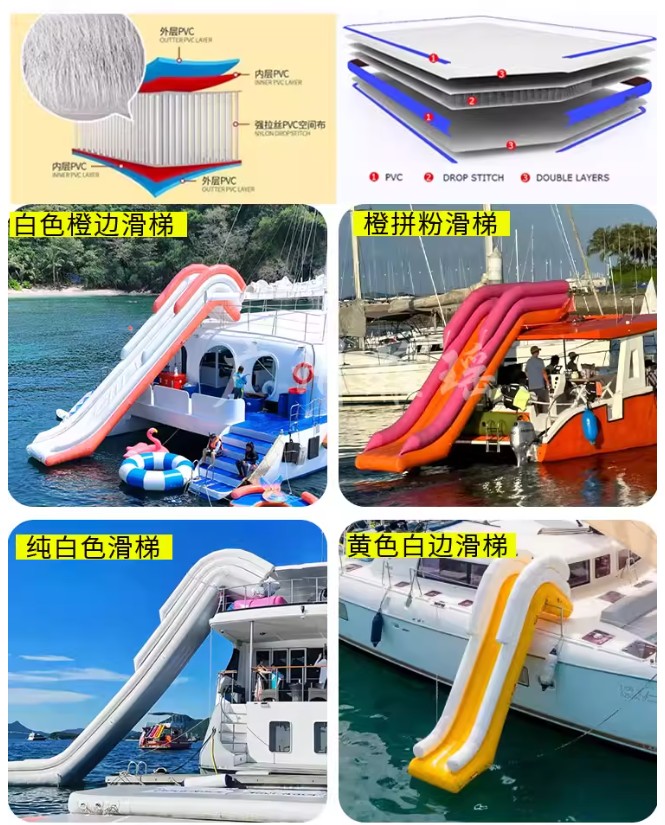 Inflatable water yacht slide b - đánh giá và giá Water Slide Inflatable